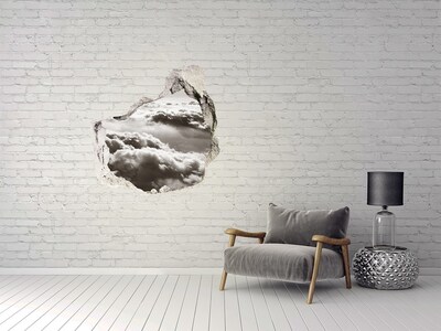 Autocollant à effet 3d trou Vue des nuages