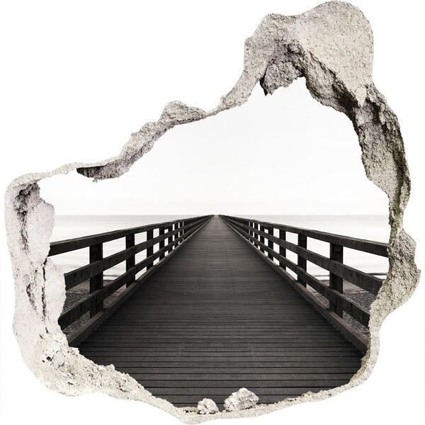 Autocollant à effet 3d trou Jetée en bord de mer
