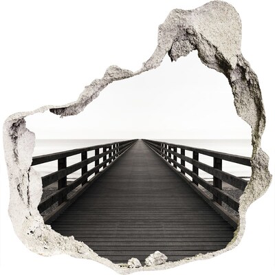 Autocollant à effet 3d trou Jetée en bord de mer