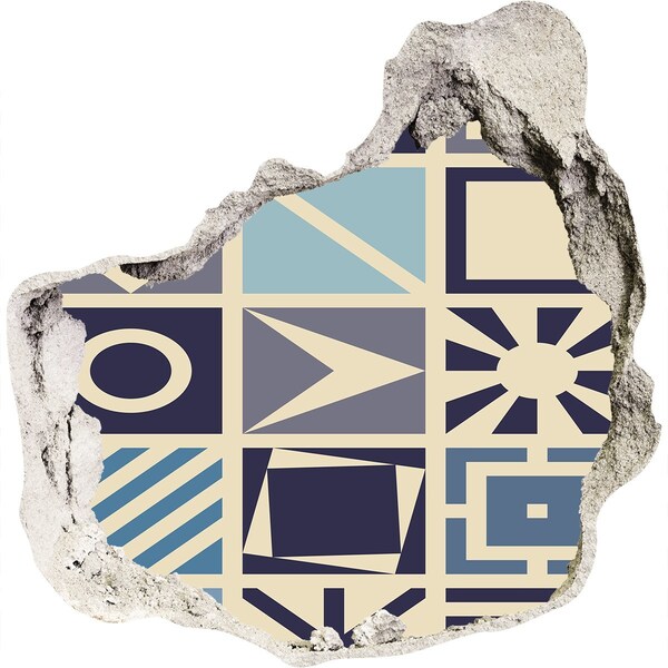 Autocollant à effet 3d trou Géométrie sur le mur