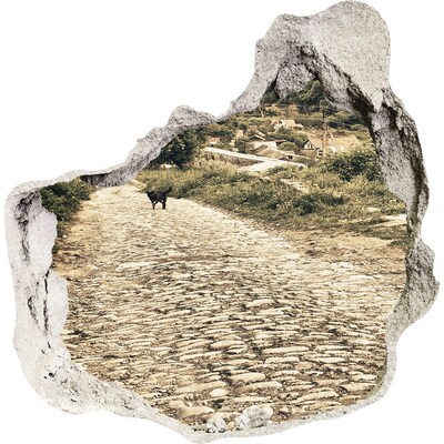 Autocollant mural trou Une charmante route de campagne