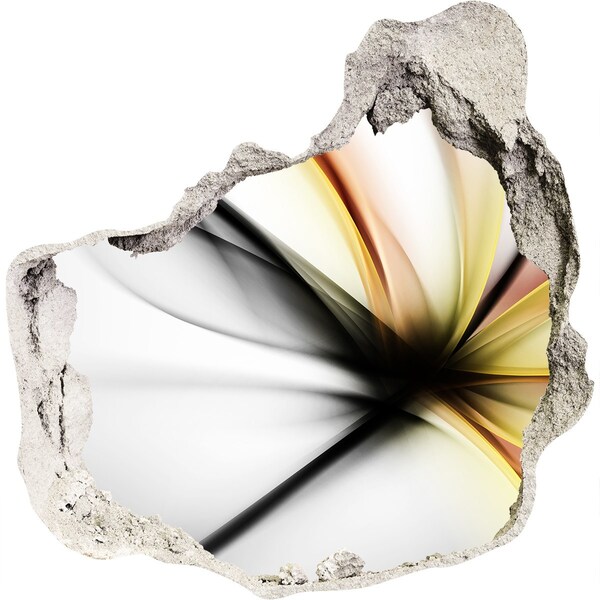 Sticker mural effet trou Un mur brisé avec un motif abstrait