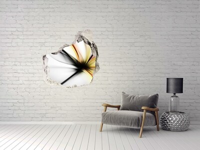 Sticker mural effet trou Un mur brisé avec un motif abstrait