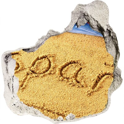 Autocollant à effet 3d trou Plage de sable