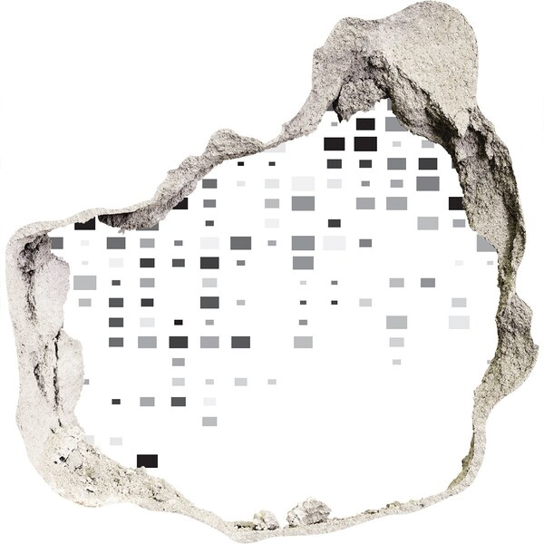 Autocollant mural trou Mur délabré avec motif numérique