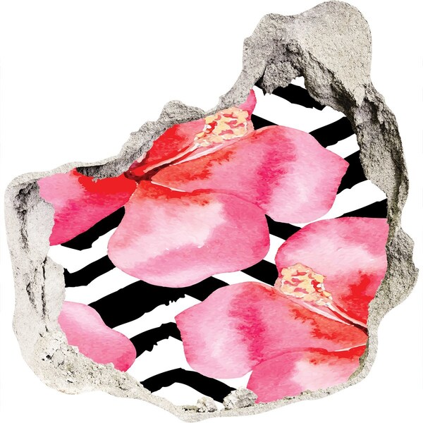 Sticker mural effet trou Trou à fleurs dans le mur