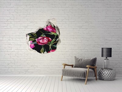 Sticker trou dans le mur Peinture murale florale Hole in the Wall
