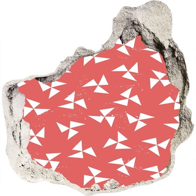 Sticker trou dans le mur Motif dans une nuance de rouge