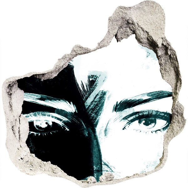 Autocollant à effet 3d trou Des yeux dans le béton