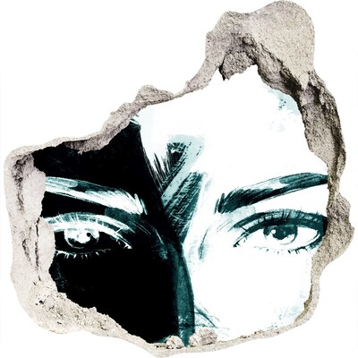 Autocollant à effet 3d trou Des yeux dans le béton