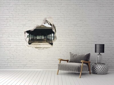 Autocollant mural trou Vue de la jetée sur l'eau