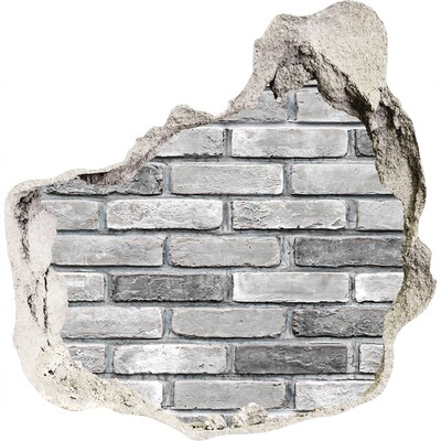 Autocollant à effet 3d trou Mur de briques endommagé