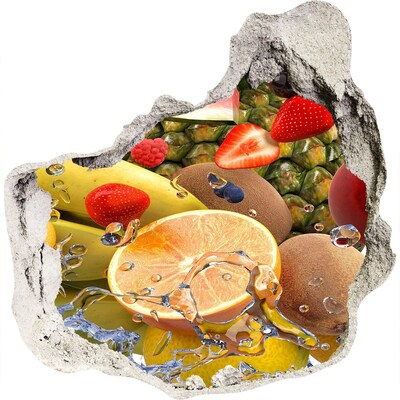 Sticker trou dans le mur Un paradis fruitier derrière le mur