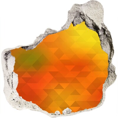 Sticker trou dans le mur Une fissure ardente dans le mur