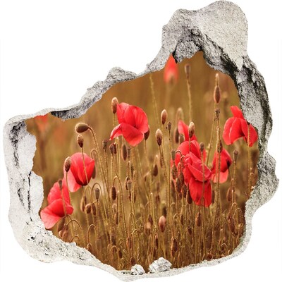 Autocollant mural trou Des fleurs parmi les ruines du mur