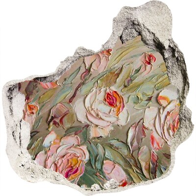 Autocollant mural trou Un jardin fleuri dans un mur en ruine