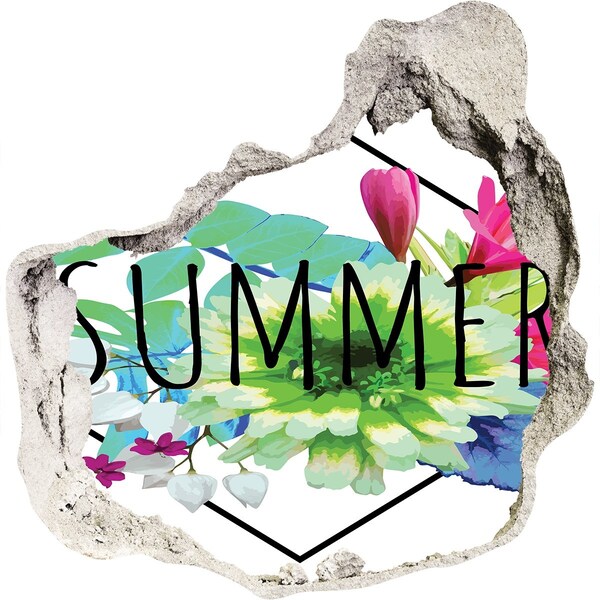 Autocollant à effet 3d trou L'explosion florale de l'été