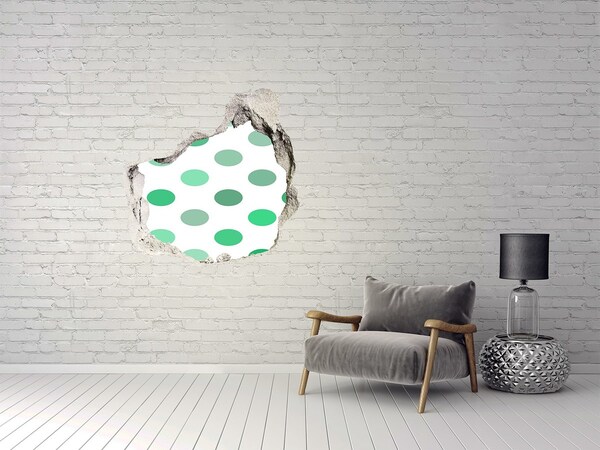 Sticker mural effet trou Trou vert dans le mur