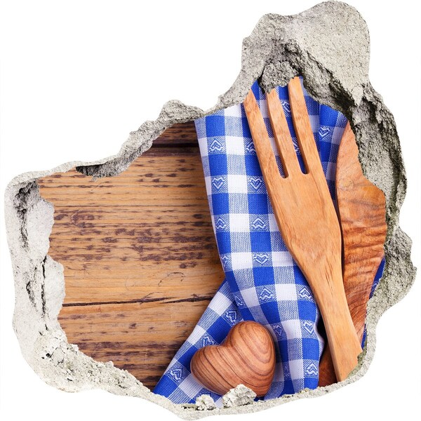 Sticker mural effet trou Coin culinaire