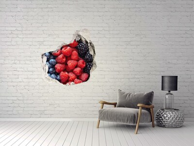 Autocollant à effet 3d trou Paradis fruitier dans le mur