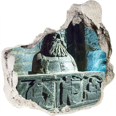 Sticker trou dans le mur Sculpture rupestre ancienne