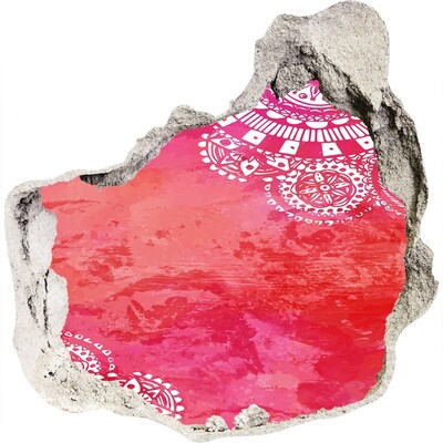 Sticker mural effet trou trou coloré dans le mur