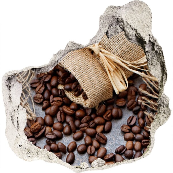 Sticker trou dans le mur Du café dans un mur en ruine