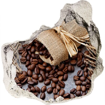 Sticker trou dans le mur Du café dans un mur en ruine