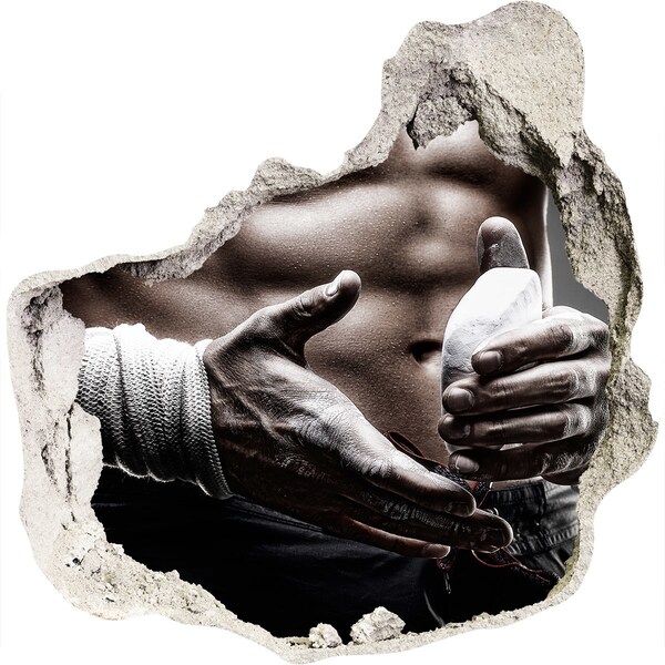 Autocollant à effet 3d trou Champion d'arts martiaux