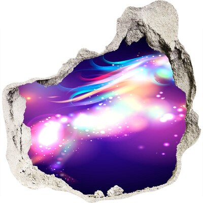 Sticker mural effet trou Une explosion cosmique de couleurs