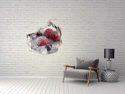 Autocollant à effet 3d trou Un petit paradis fruité caché dans un mur