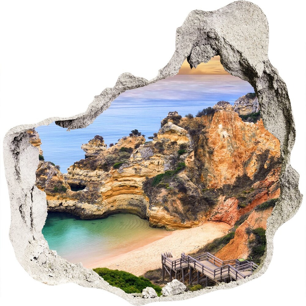 Autocollant à effet 3d trou Lagos portugal grès