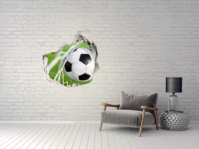 Sticker trou dans le mur Un but au football