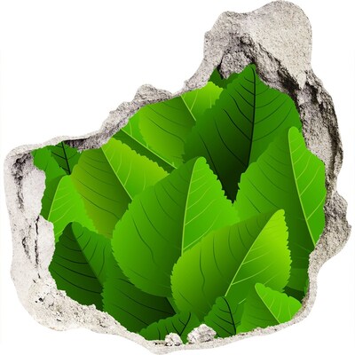 Autocollant mural trou Une oasis de verdure en béton