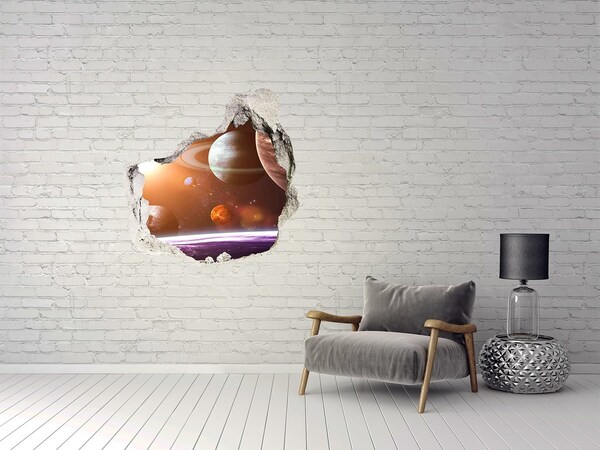 Sticker trou dans le mur Aventure spatiale