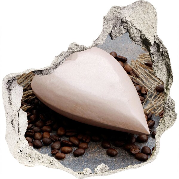 Sticker mural effet trou Une oasis de café dans les ruines