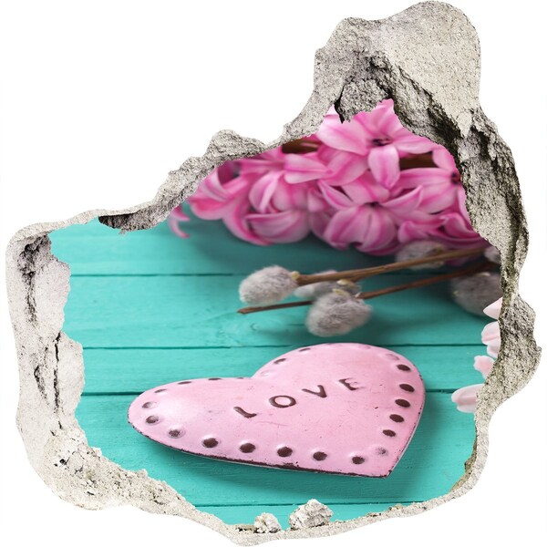 Sticker trou dans le mur Un cœur plein d'amour