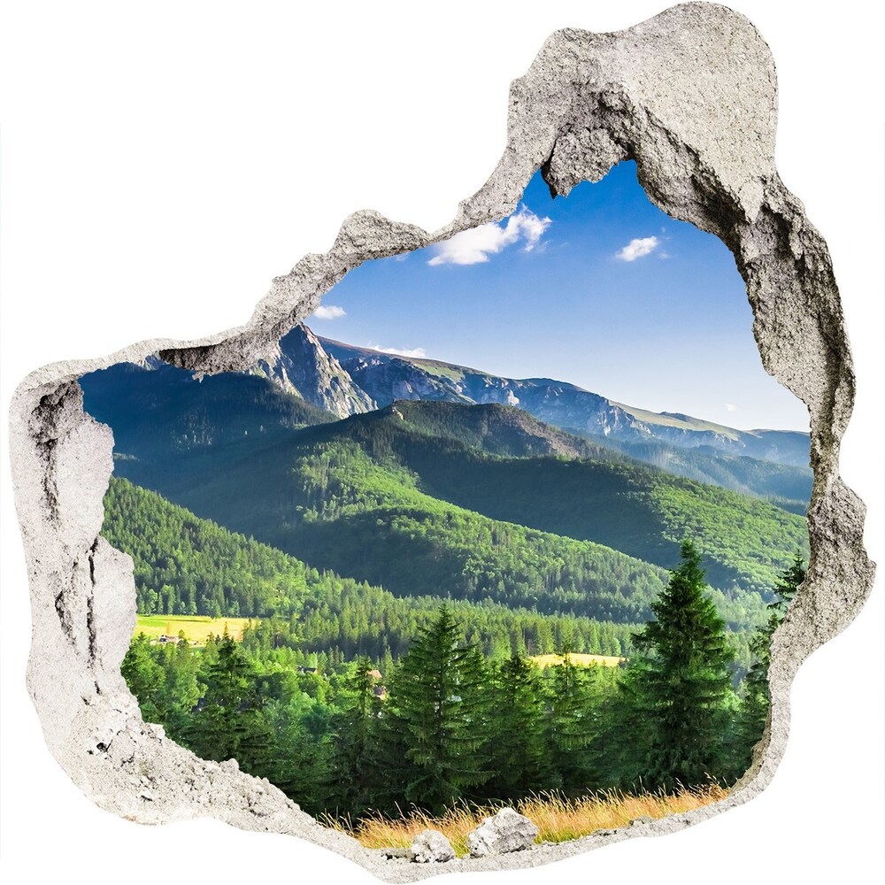 Autocollant mural trou La colline dans les montagnes Tatras grès