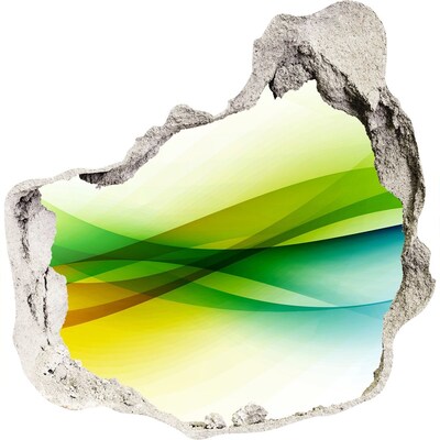 Autocollant mural trou Paysage coloré derrière le mur