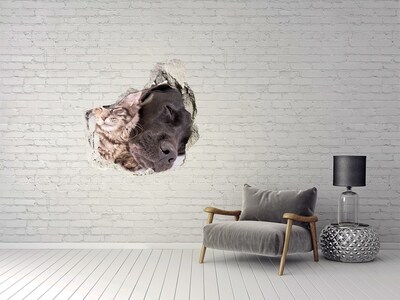 Autocollant à effet 3d trou Un doux moment d'amitié