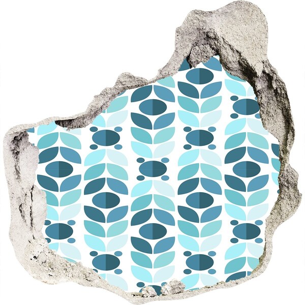 Sticker mural effet trou Motif floral trou dans le mur