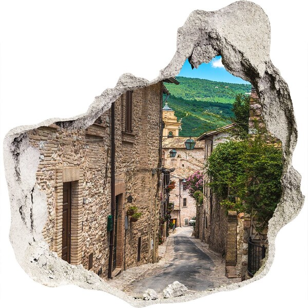 Sticker mural effet trou Une charmante ville de Toscane