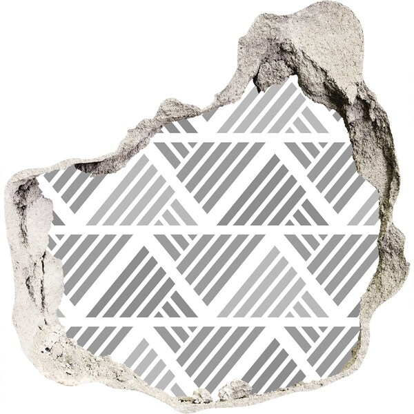 Sticker trou dans le mur Géométrie en béton