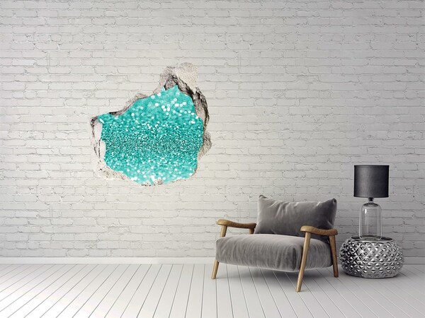 Autocollant mural trou De l'eau gazeuse dans un trou dans le mur