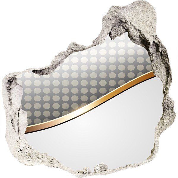 Autocollant à effet 3d trou Mur de miroir brisé