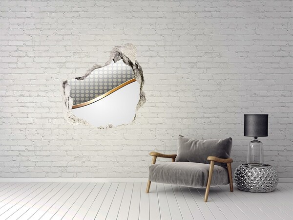 Autocollant à effet 3d trou Mur de miroir brisé