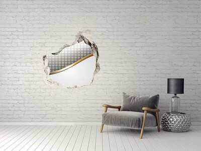 Autocollant à effet 3d trou Mur de miroir brisé