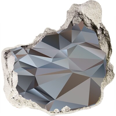 Autocollant à effet 3d trou Trou dans la pierre avec des formes géométriques