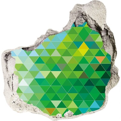 Autocollant à effet 3d trou Paysage verdoyant dans un trou dans le mur