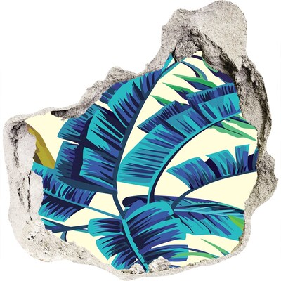 Autocollant mural trou Végétation tropicale dans un trou dans le mur